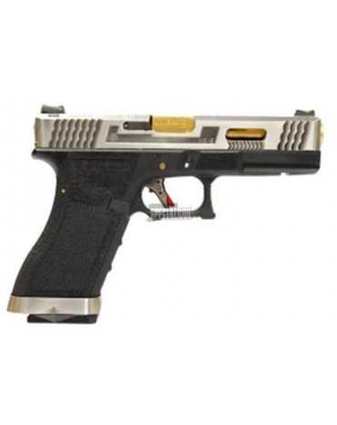 G17 FORCE SERIES GAS BLOWBACK METAL WE SILVER/GOLD