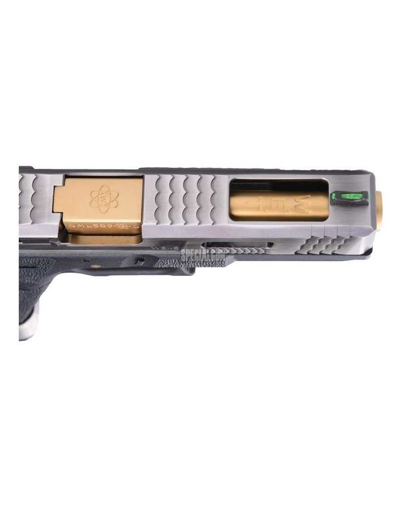 G17 FORCE SERIES GAS BLOWBACK METAL WE SILVER/GOLD - PISTOLE GAS -  - GP66117BS