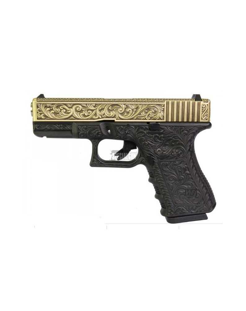 G19 FLORAL PATTERN GAS BLOWBACK WE IVORY - PISTOLE GAS -  - WE71035