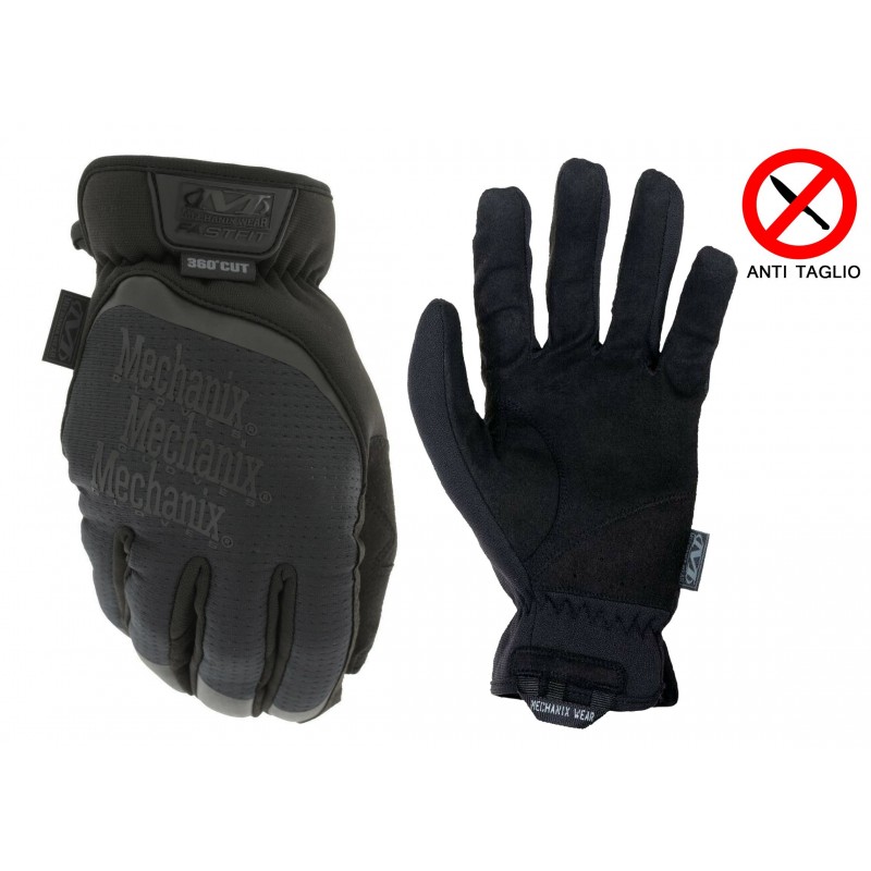 GUANTI TATTICI FASTFIT D4 ANTI TAGLIO MECHANIX NERO GUANTI TATTICI FASTFIT D4 ANTI TAGLIO MECHANIX NERO