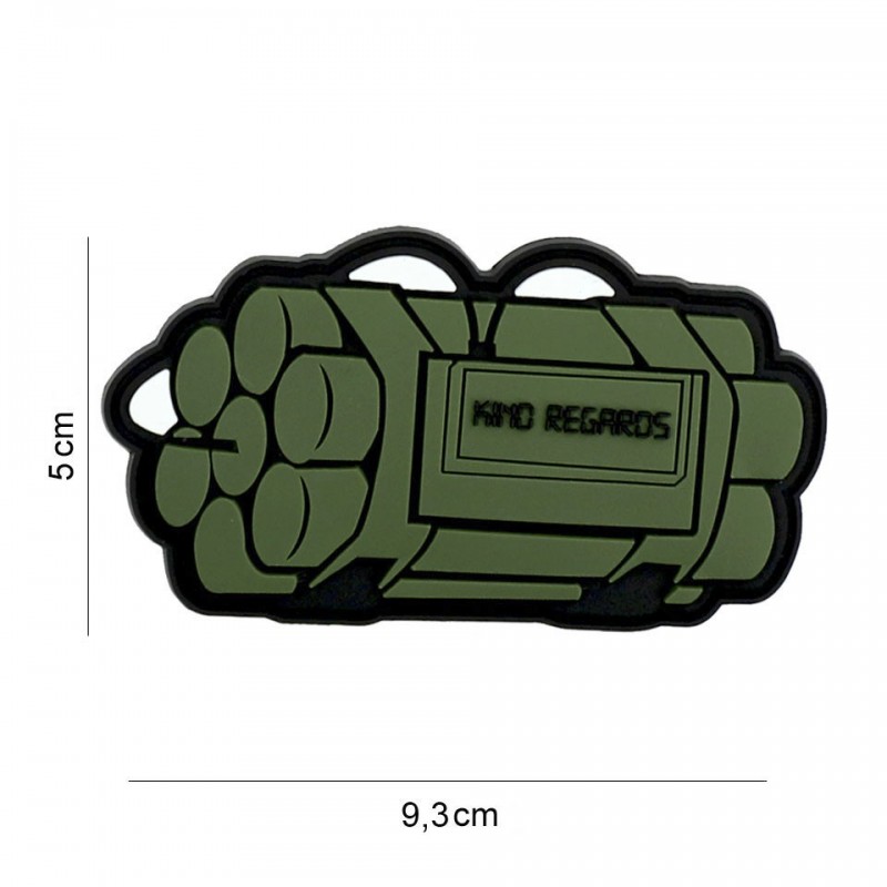 PATCH 3D PVC DYNAMITE 10x6.5 VERDE