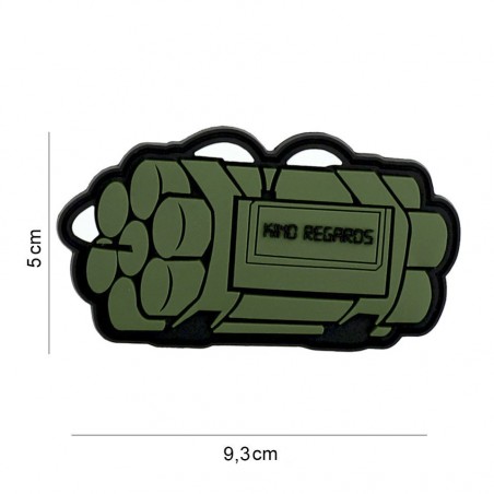 PATCH 3D PVC DYNAMITE 10x6.5 VERDE