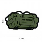 PATCH 3D PVC DYNAMITE 10x6.5 VERDE