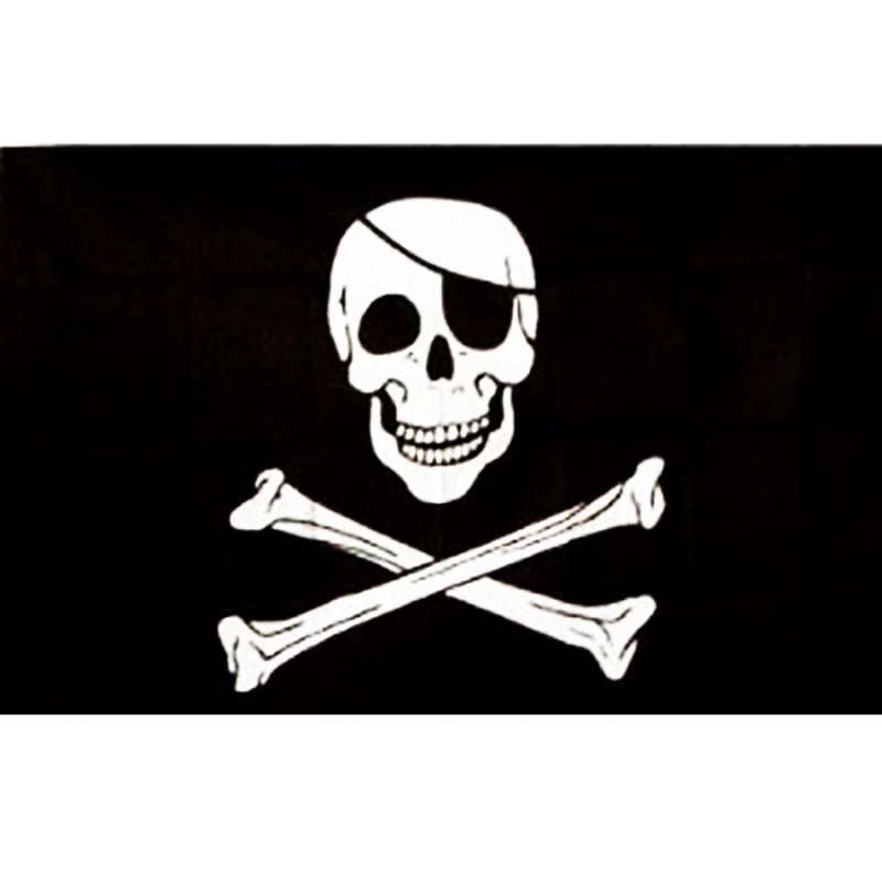 BANDIERA PIRATI (JOLLY ROGER) 100 X 150 POLIESTERE BANDIERA PIRATI (JOLLY ROGER) 100 X 150 POLIESTERE