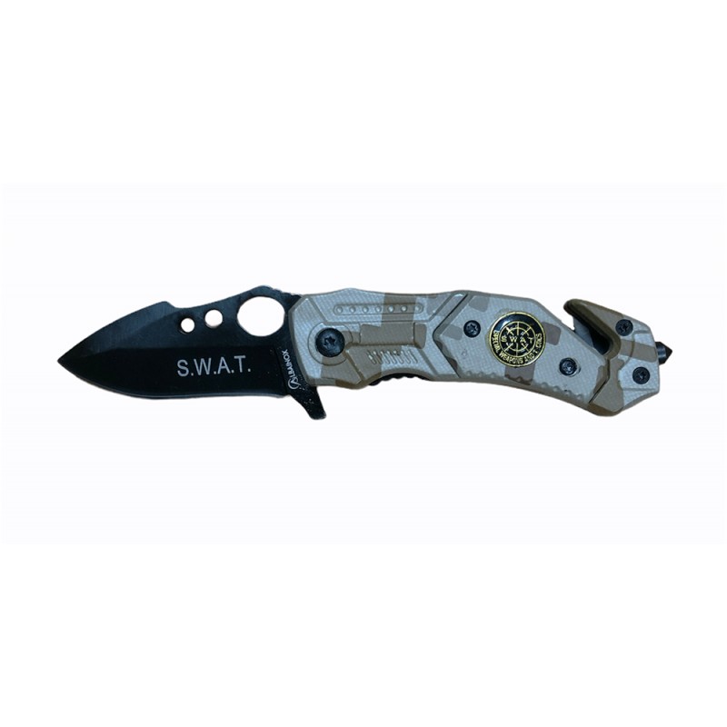 SWAT KNIFE 15.5 cm.CAMO RECEIVABLE OPENING ASS.ALBAINOX SWAT KNIFE 15.5 cm.CAMO RECEIVABLE OPENING ASS.ALBAINOX