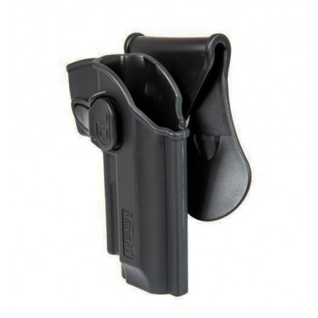 FONDINA IN POLIMERO PER BERETTA 92 FS M9 DESTRA AMOMAX NERO
