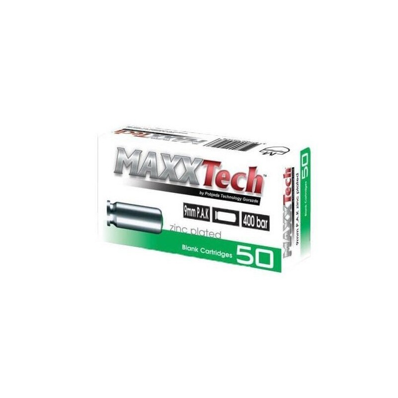 MUNIZIONI A SALVE 9 mm 50 pz MAXXTECH MUNIZIONI A SALVE 9 mm 50 pz MAXXTECH
