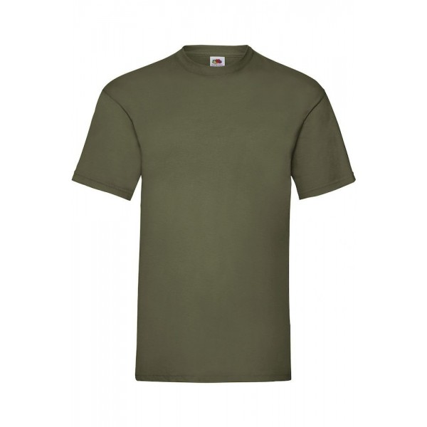 MILITARY T-SHIRT FRUIT OF THE LOOM OLIVE GREEN