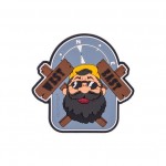 PATCH IN GOMMA 3D PVC BEARDMAN OUTBACK HELIKON-TEX PATCH IN GOMMA 3D PVC BEARDMAN OUTBACK HELIKON-TEX