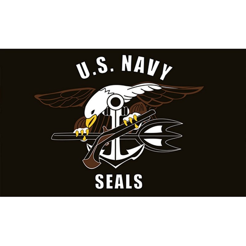 NAVY SEAL FLAG 100 X 150 POLYESTER NAVY SEAL FLAG 100 X 150 POLYESTER