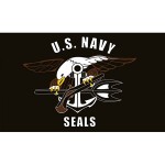 NAVY SEAL FLAG 100 X 150 POLYESTER NAVY SEAL FLAG 100 X 150 POLYESTER