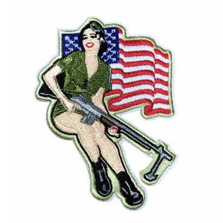 PATCH RICAMATA TOPPA PIN UP BAR  M1918 TERMOADESIVA