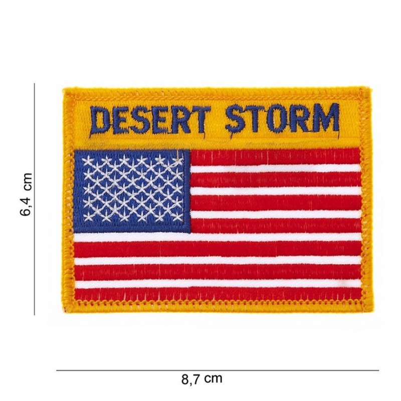 PATCH RICAMATA BANDIERA AMERICANA DESERT STORM TERMOADESIVA PATCH RICAMATA BANDIERA AMERICANA DESERT STORM TERMOADESIVA