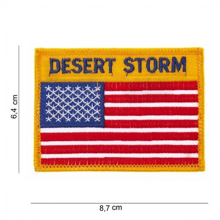 PATCH RICAMATA BANDIERA AMERICANA DESERT STORM TERMOADESIVA
