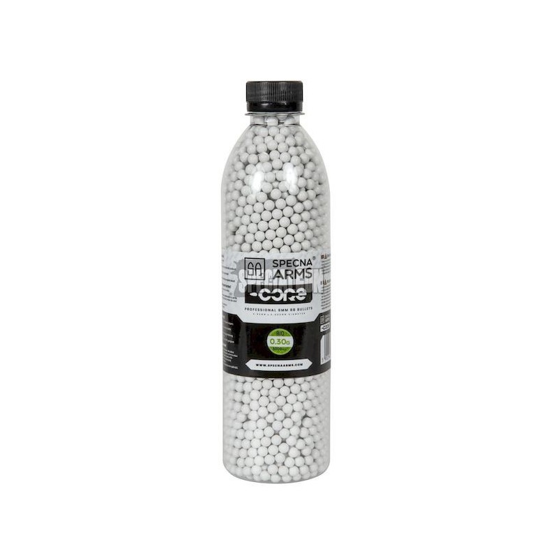 BOTTLE 3000 BIODEGRADABLE WHITE BALLS 0.30 g SPECNA ARMS BOTTLE 3000 BIODEGRADABLE WHITE BALLS 0.30 g SPECNA ARMS