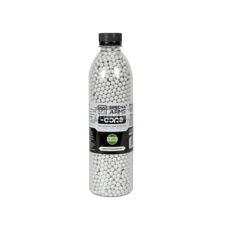 BOTTLE 3000 BIODEGRADABLE WHITE BALLS 0.28 g SPECNA ARMS BOTTLE 3000 BIODEGRADABLE WHITE BALLS 0.28 g SPECNA ARMS