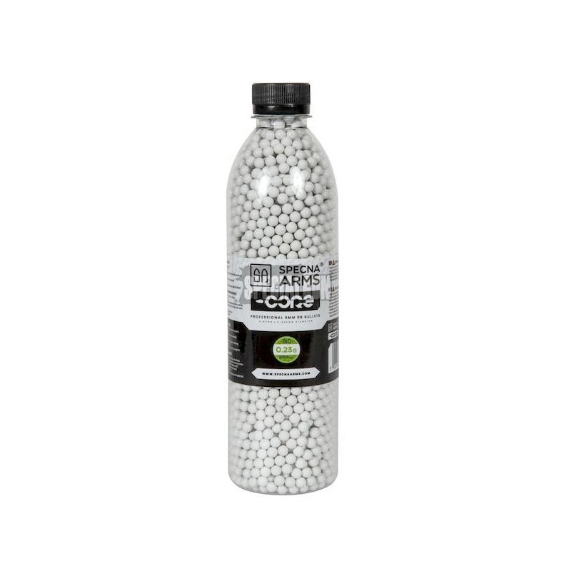 BOTTLE 3000 BIODEGRADABLE WHITE BALLS 0.23 g SPECNA ARMS BOTTLE 3000 BIODEGRADABLE WHITE BALLS 0.23 g SPECNA ARMS