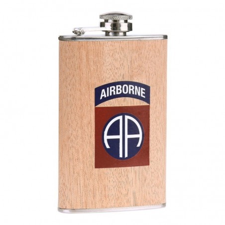 FIASCHETTA 82nd. AIRBORNE 170 ml WWII LEGNO