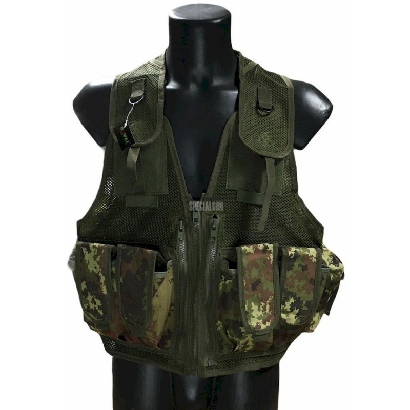 8-POCKET TACTICAL WAISTCOAT VEGETATED ROYAL