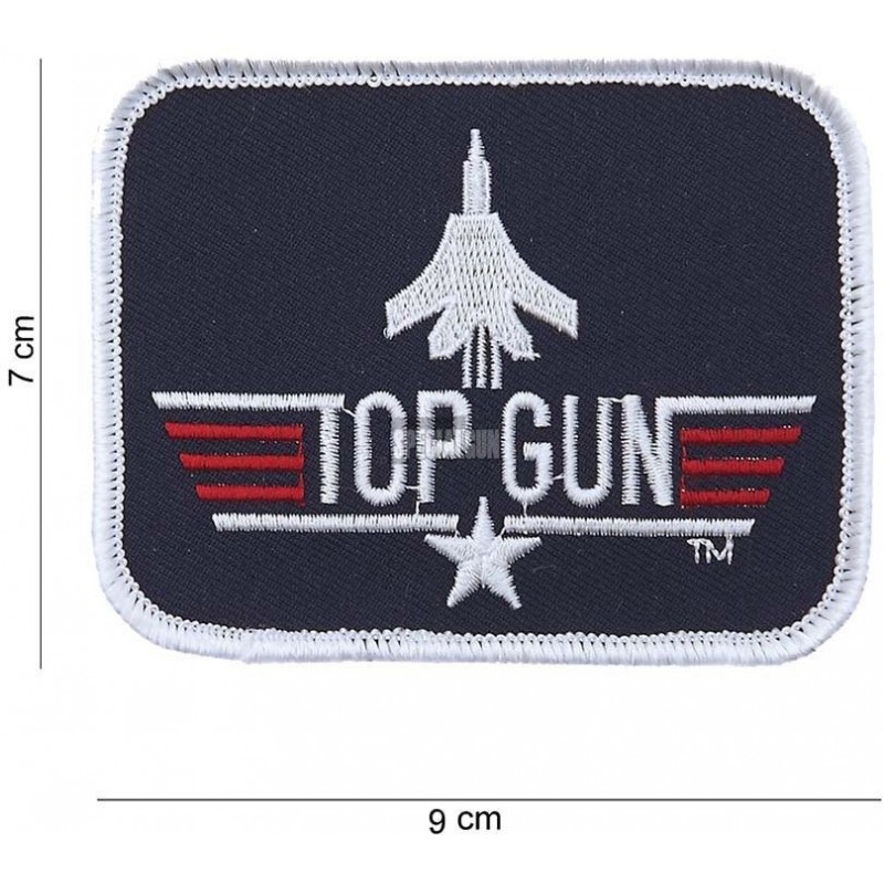 THERMO-ADHESIVE EMBROIDERED TOP GUN LOGO PATCH THERMO-ADHESIVE EMBROIDERED TOP GUN LOGO PATCH