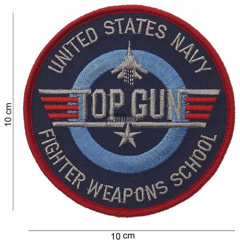 THERMO-ADHESIVE EMBROIDERED TOP GUN FIGHTER PATCH