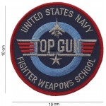 THERMO-ADHESIVE EMBROIDERED TOP GUN FIGHTER PATCH