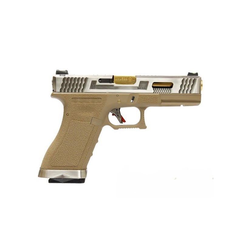 G17 FORCE SERIES GAS BLOWBACK METAL WE GOLD/TAN G17 FORCE SERIES GAS BLOWBACK METAL WE GOLD/TAN