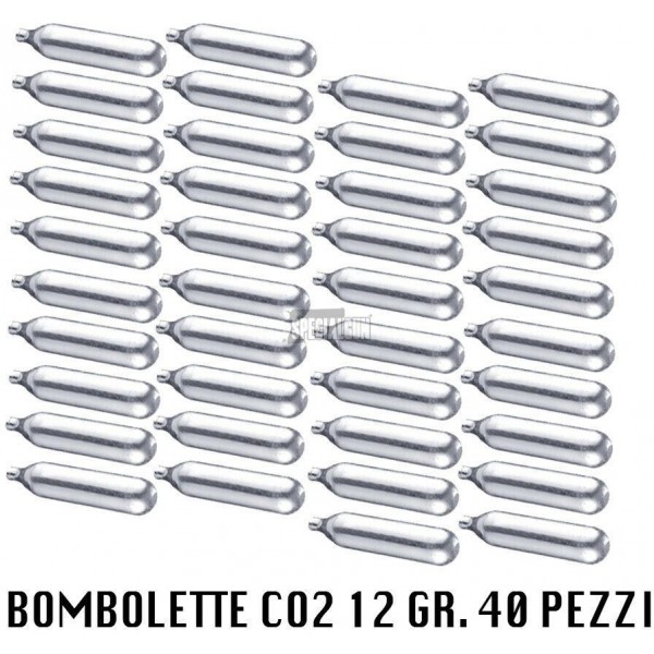 40 Bombolette CO2 12 gr. per Softair