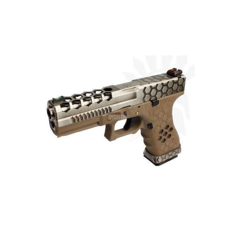 VX0110 CUSTOM HEX-CUT GAS BLOWBACK ARMORER WORKS BITONE TAN VX0110 CUSTOM HEX-CUT GAS BLOWBACK ARMORER WORKS BITONE TAN