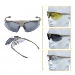 TACTICAL GLASSES KIT 3 INTERCHANGEABLE LENSES TAN TACTICAL GLASSES KIT 3 INTERCHANGEABLE LENSES TAN