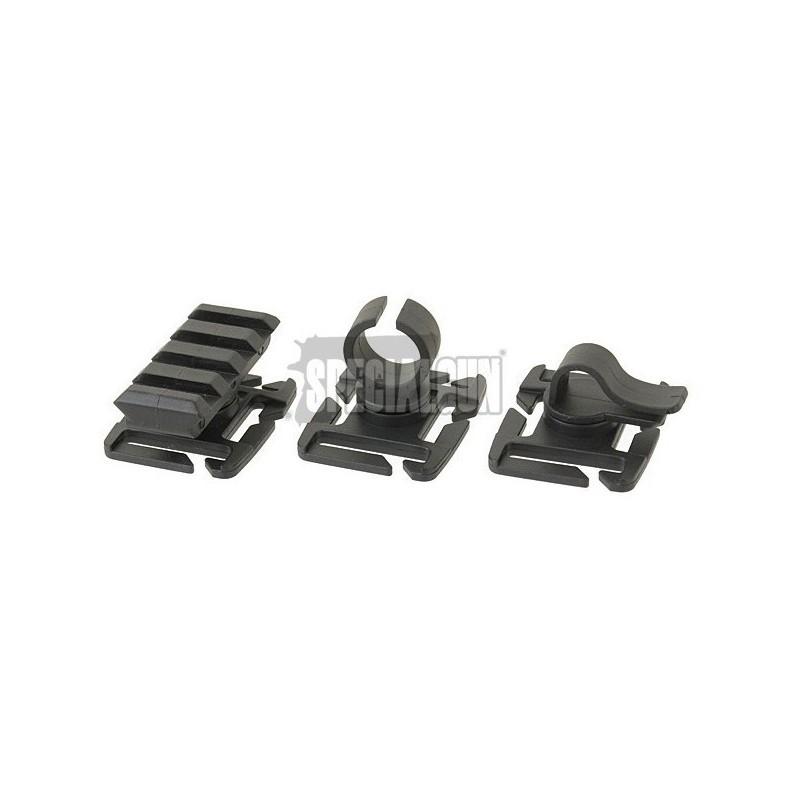 KIT GANCI PER SISTEMA MOLLE FMA NERO KIT GANCI PER SISTEMA MOLLE FMA NERO