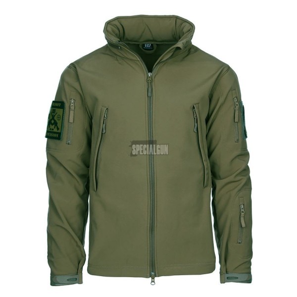 MILITARY THERMAL SOFTSHELL JACKET 101INC GREEN OD
