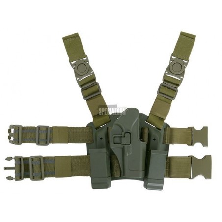 HARD POLYMER CQC HOLSTER GLOCK 17/18/19 GREEN OD