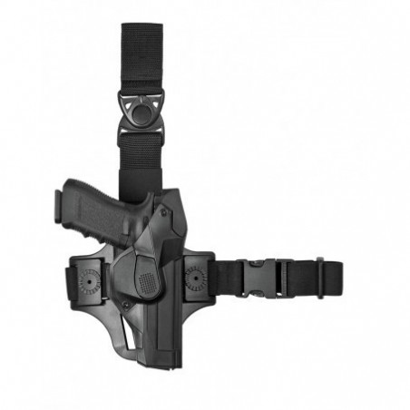 CAMA POLYMER THIGH HOLSTER GLOCK 17/22 VEGA HOLSTER BLACK