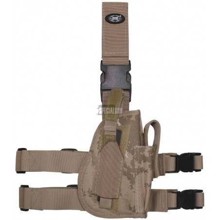 RIGHT MILITARY THIGH HOLSTER MFH VEGETATED DESERT