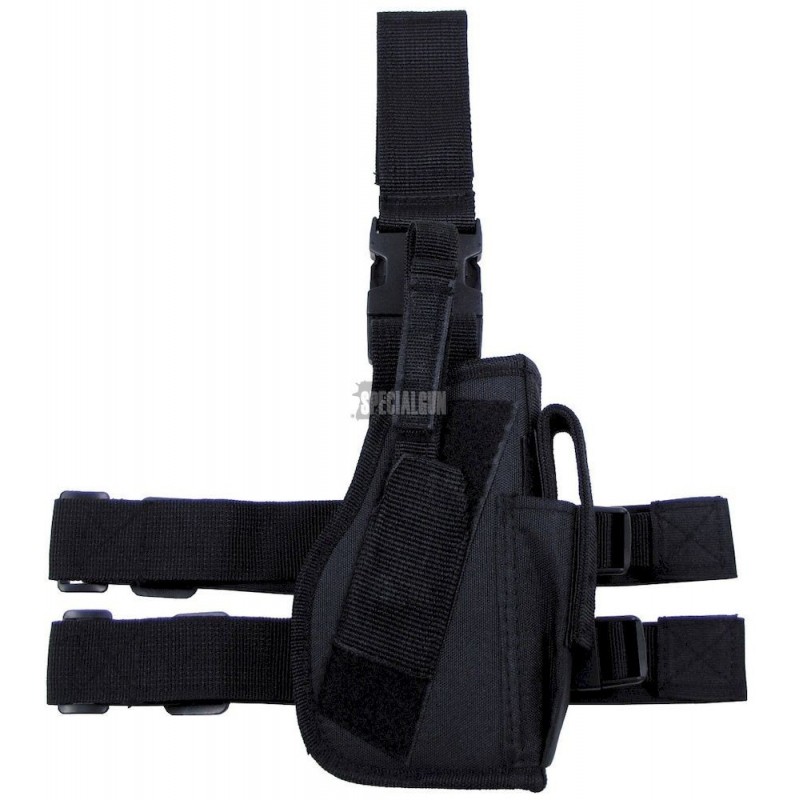 RIGHT MILITARY THIGH HOLSTER MFH BLACK RIGHT MILITARY THIGH HOLSTER MFH BLACK