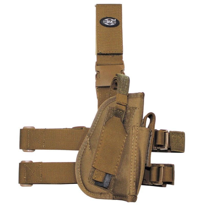 RIGHT MILITARY THIGH HOLSTER MFH COYOTE TAN RIGHT MILITARY THIGH HOLSTER MFH COYOTE TAN