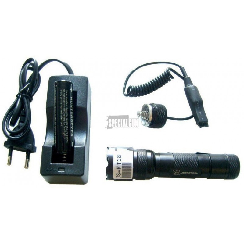 TORCIA A LED 200 LUMEN CON REMOTO IN ALLUMUNIO JS-TACTICAL