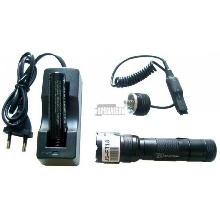 TORCIA A LED 200 LUMEN CON REMOTO IN ALLUMUNIO JS-TACTICAL