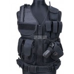 TACTICAL VEST SWAT WITH HOLSTER BLACK