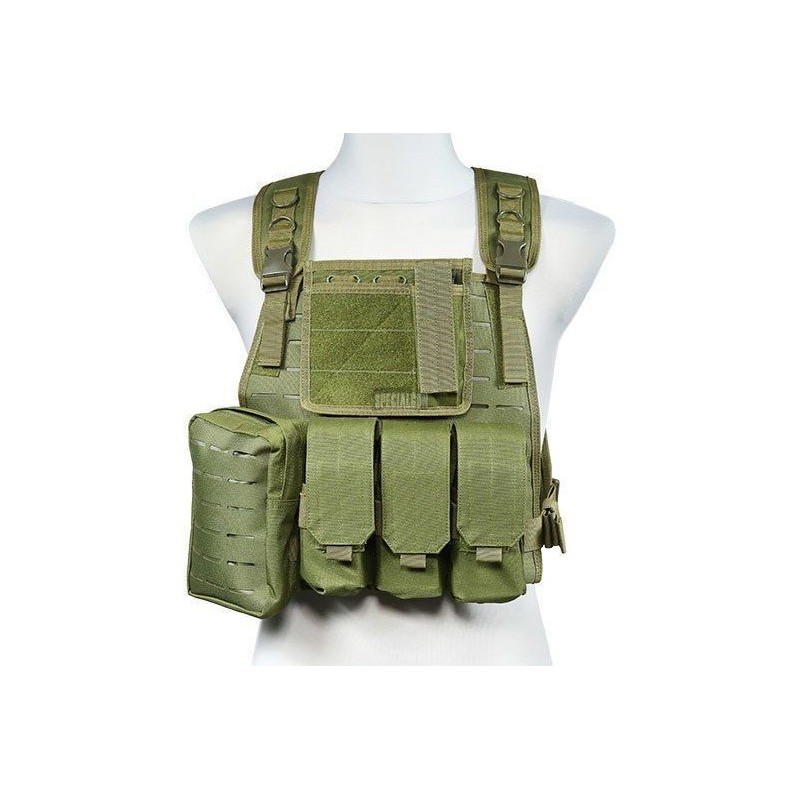 CHALECO TÁCTICO MBSS CORTE LÁSER VERDE OD CHALECO TÁCTICO MBSS CORTE LÁSER VERDE OD