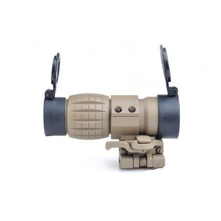 MAGNIFER 4X FXD CON SLITTA RIBALTABILE AIM-O TAN