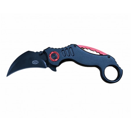 KARAMBIT FOLDING KNIFE STEEL CLAW KNIVES BLACK/RED