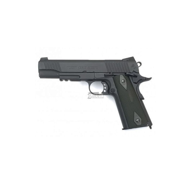 COLT 1911 RAIL GUN SERIES CO2 BLOWBACK FULL METAL CYBERGUN NERA COLT 1911 RAIL GUN SERIES CO2 BLOWBACK FULL METAL CYBERGUN NERA