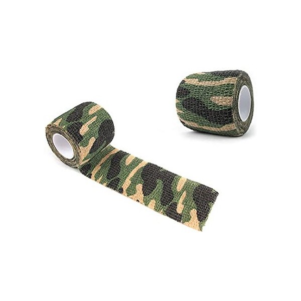 BANDA ADESIVA CAMOUFLAGE FOSCO WOODLAND