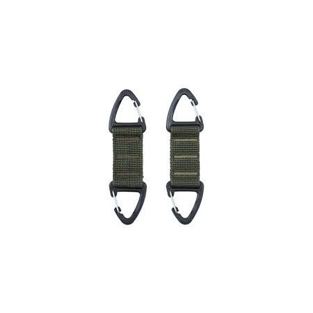 2 piezas DOBLE GANCHO DE PLÁSTICO MOSCHET DURA 101 INC VERDE