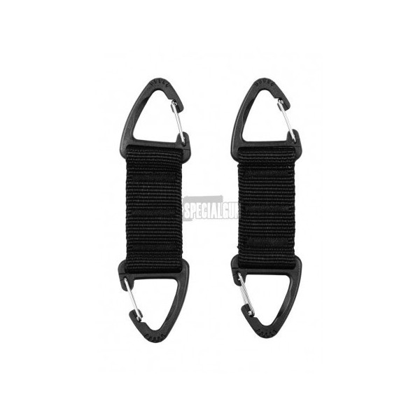 2 pcs DOUBLE PLASTIC HOOK MOSCHET DURA 101 INC BLACK