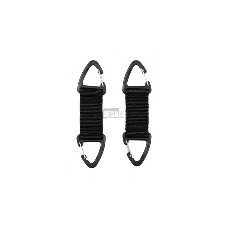 2 pz DOPPIO MOSCHETTONE HOOK PLASTICA DURA 101 INC NERO 2 pz DOPPIO MOSCHETTONE HOOK PLASTICA DURA 101 INC NERO