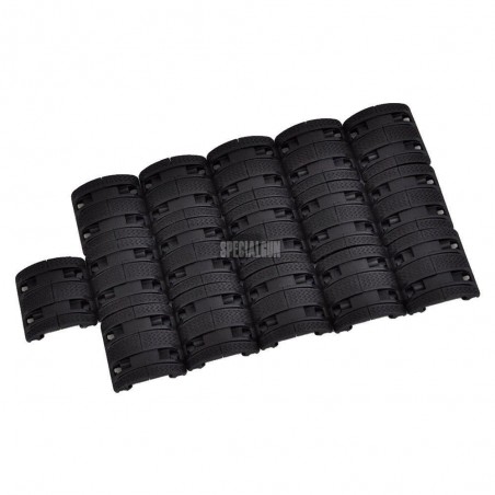 JUEGO DE CUBIERTAS CORREDERAS ESTÁNDAR 20 mm. MP NEGRO