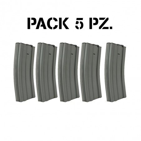 SPECNA ARMS CAJA 5 CARGADORES 300 bb M4 METAL GRIS